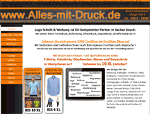 Tablet Screenshot of alles-mit-druck.de